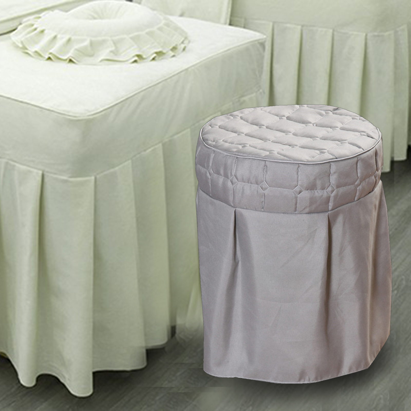 Velvet Beauty Salon Round Chair Cover Non-Slip Accessories for Home Spa Care Washable Non-Slip Stool Covers Parts Spa Seat Cover