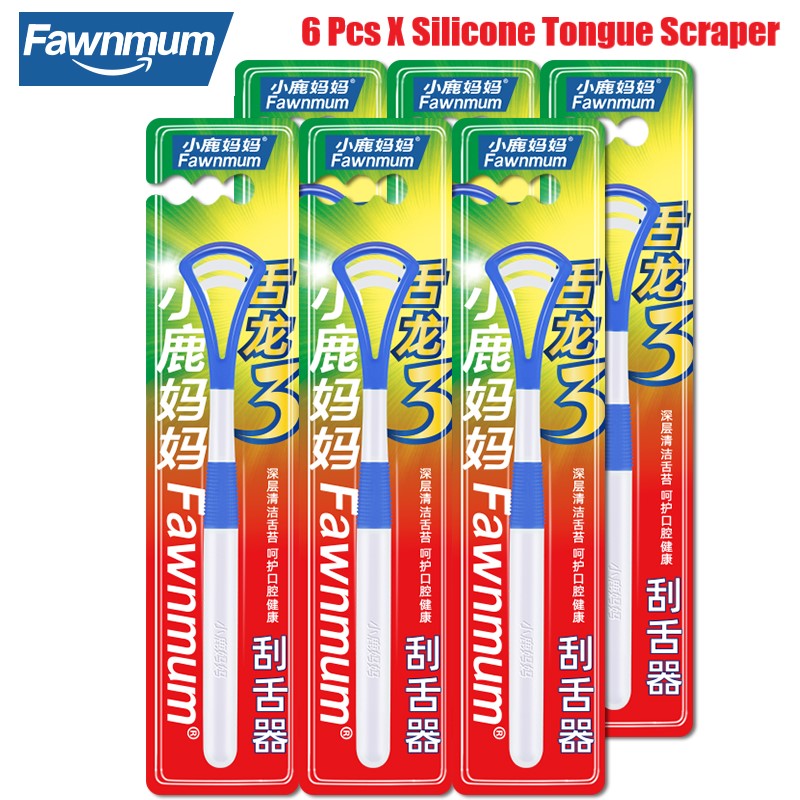 Best of Fawnmum 6PCS Sales Silicone Tongue Scraper Brush Cleaning Food Grade Single Oral Hygiene Care To Keep Fresh Breath Beauty Health Reviews & Tips