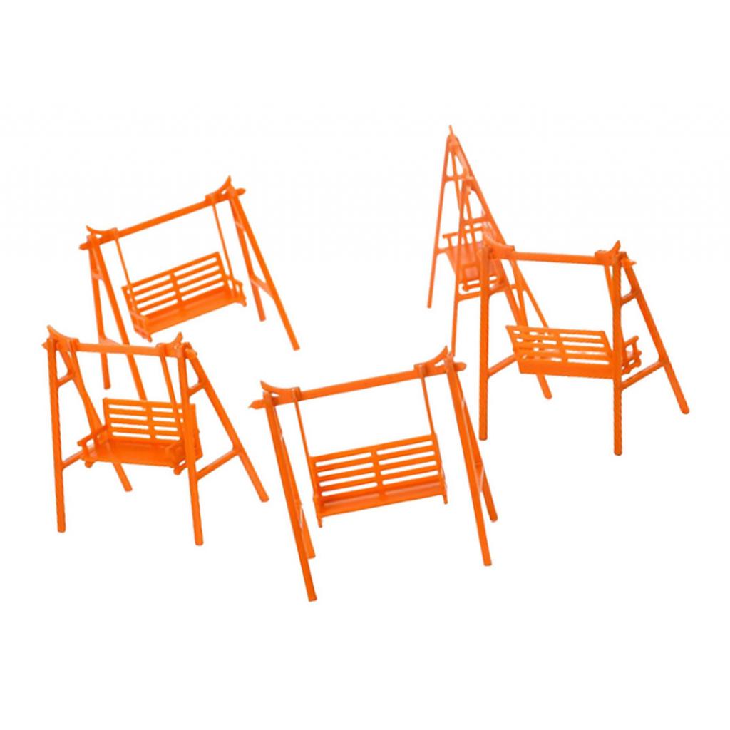 5pcs Plastic Swing Chair Furniture Miniature 1:75 OO Scale For Street &Train