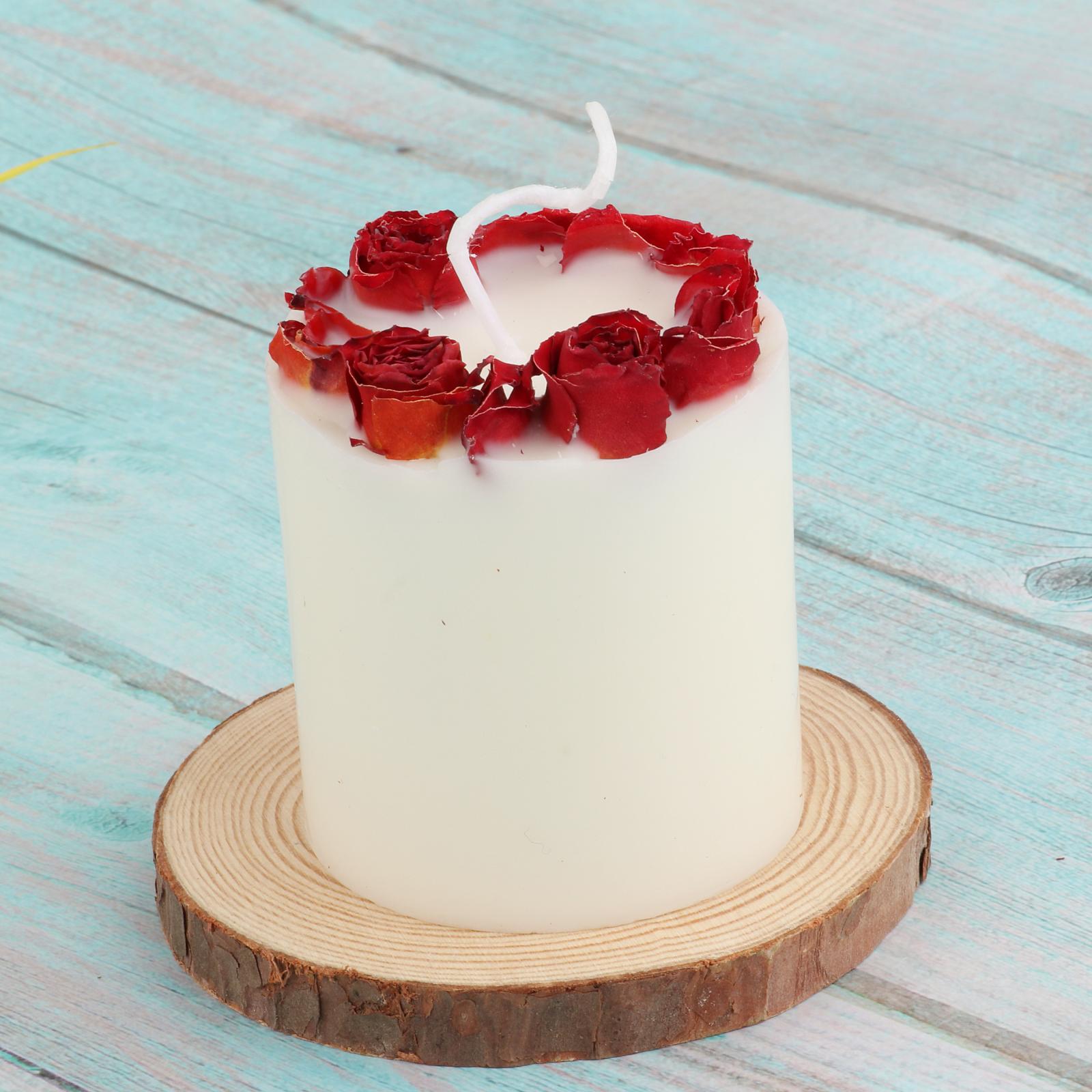 Scented Candle Dry Flowers Roses Tealight Photo Props Candles Decoration