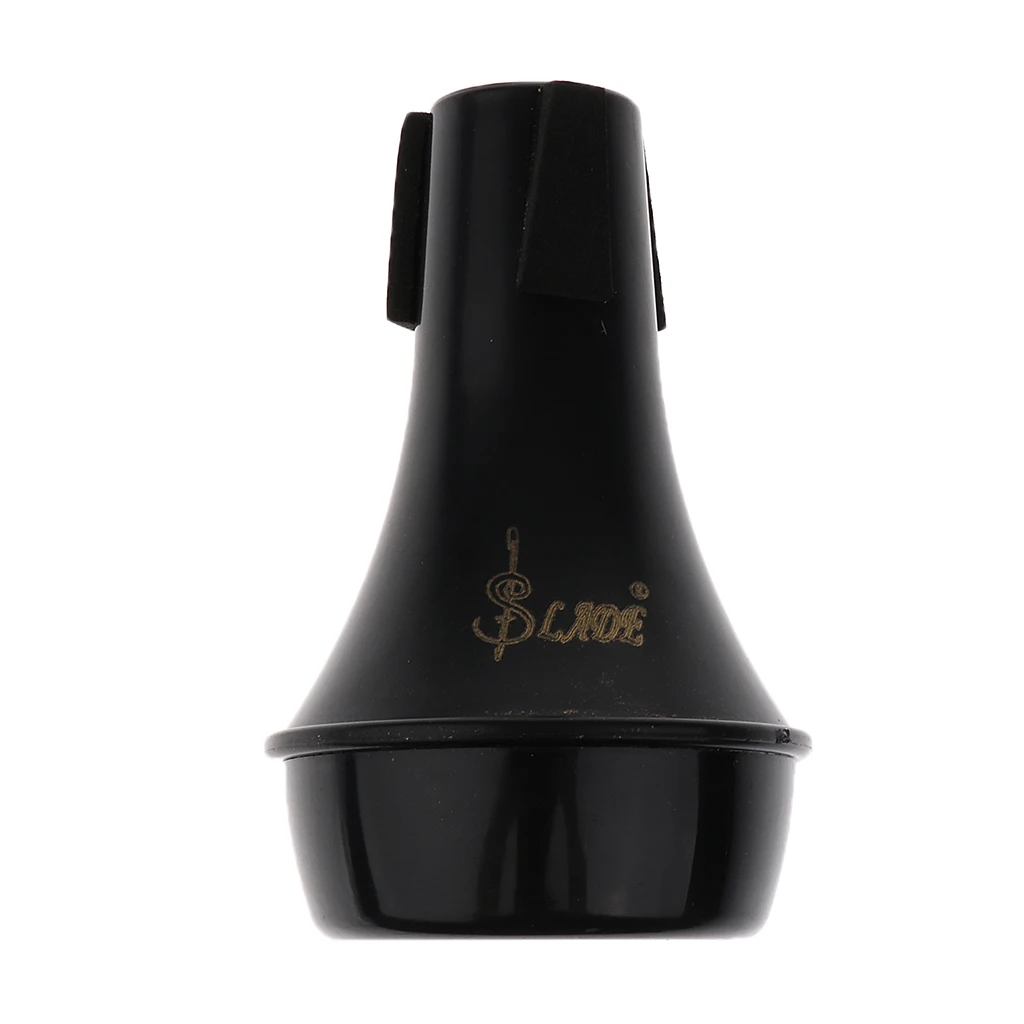 Tooyful  Practice Trumpet Straight Mute Plastic for Musical Instrument Silencer Black