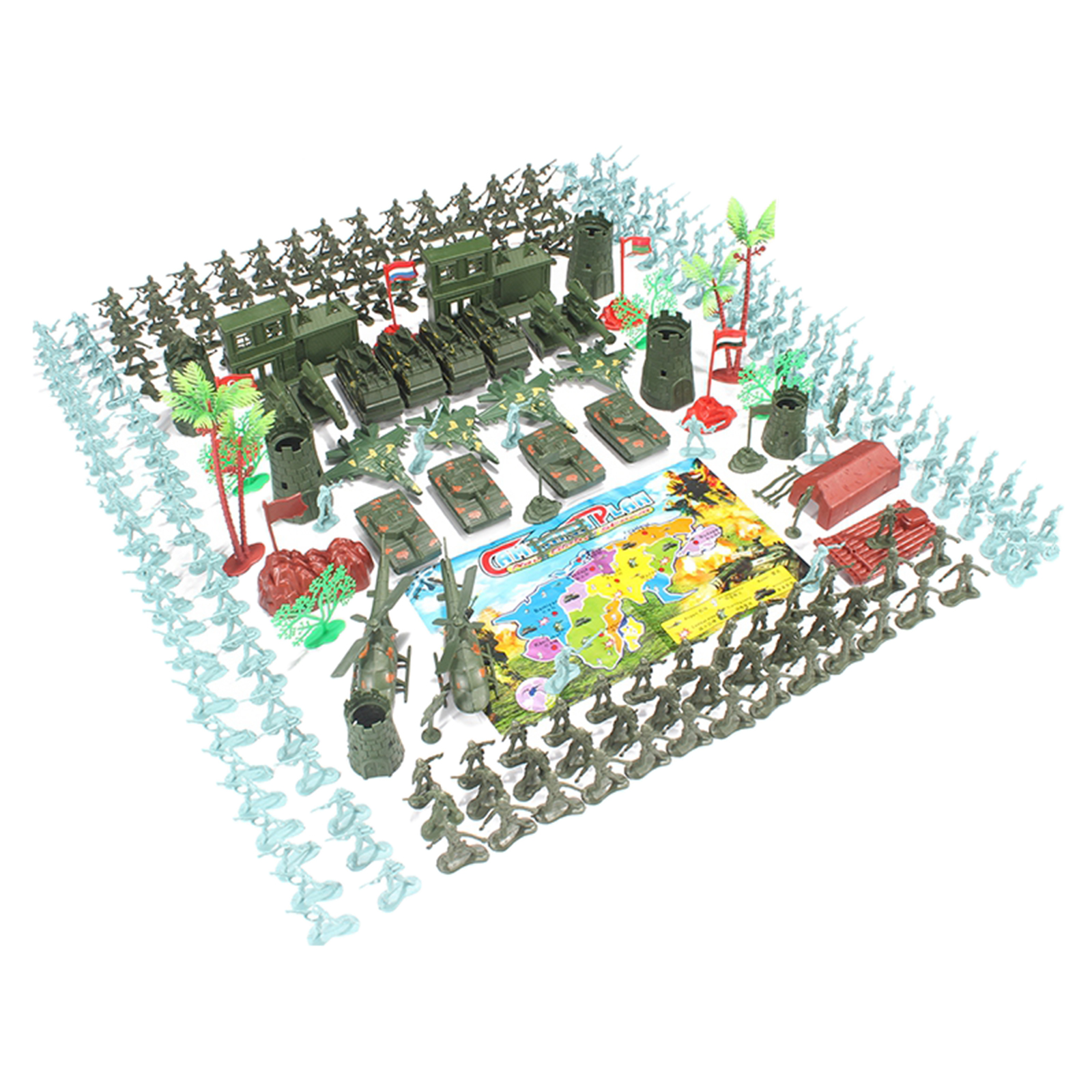 280pcs  War Simulation Ancient Soldier Static Army Figures Model Toy