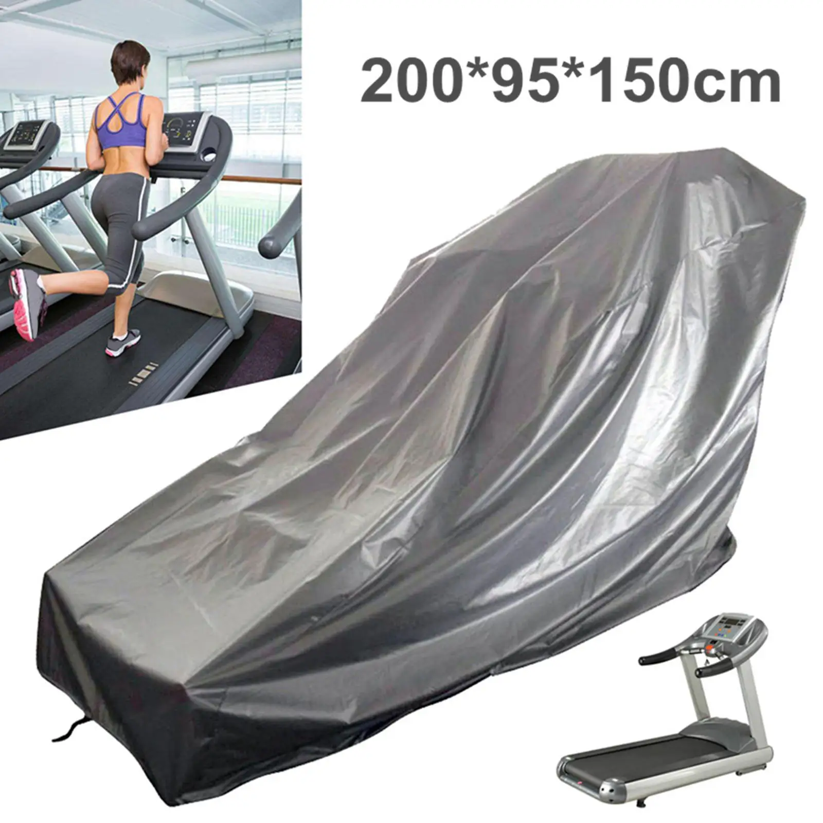 Treadmill Cover Protective Multipurpose UV Proof Dust-Proof Portable Exercise Bike Cover Fitness Equipment Cover