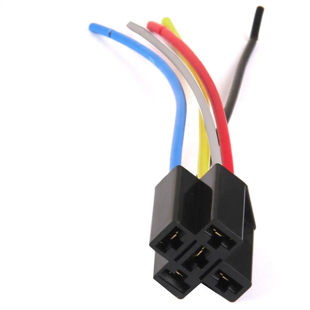 DC 12V Volt 40A Amp Truck Auto Car SPDT Relay Socket Harness 5 Wire 5pin New High Quality Wire