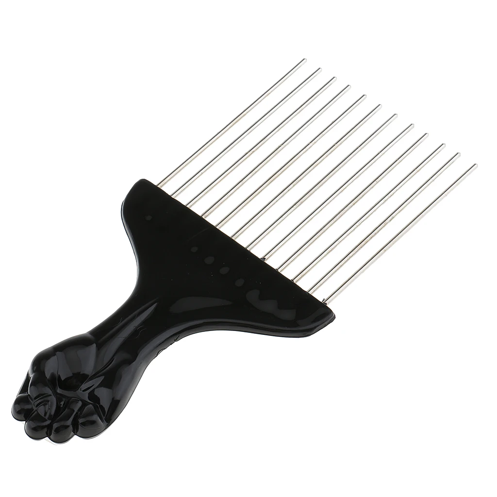Stainless Steel Afro American Comb Hairdressing Styling Tool Hair Pick
