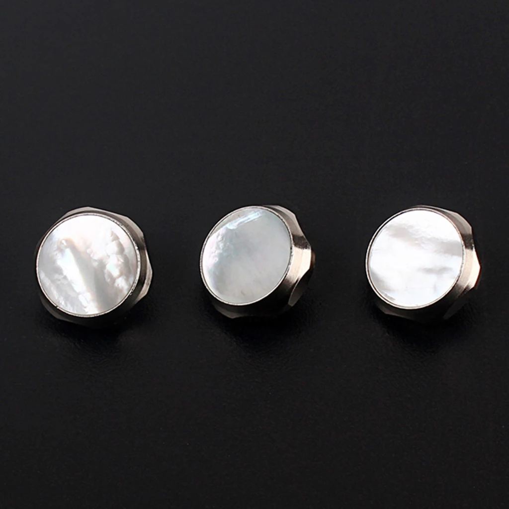 Premium Trumpet Valve Finger Buttons Repair Parts Set of 3, White