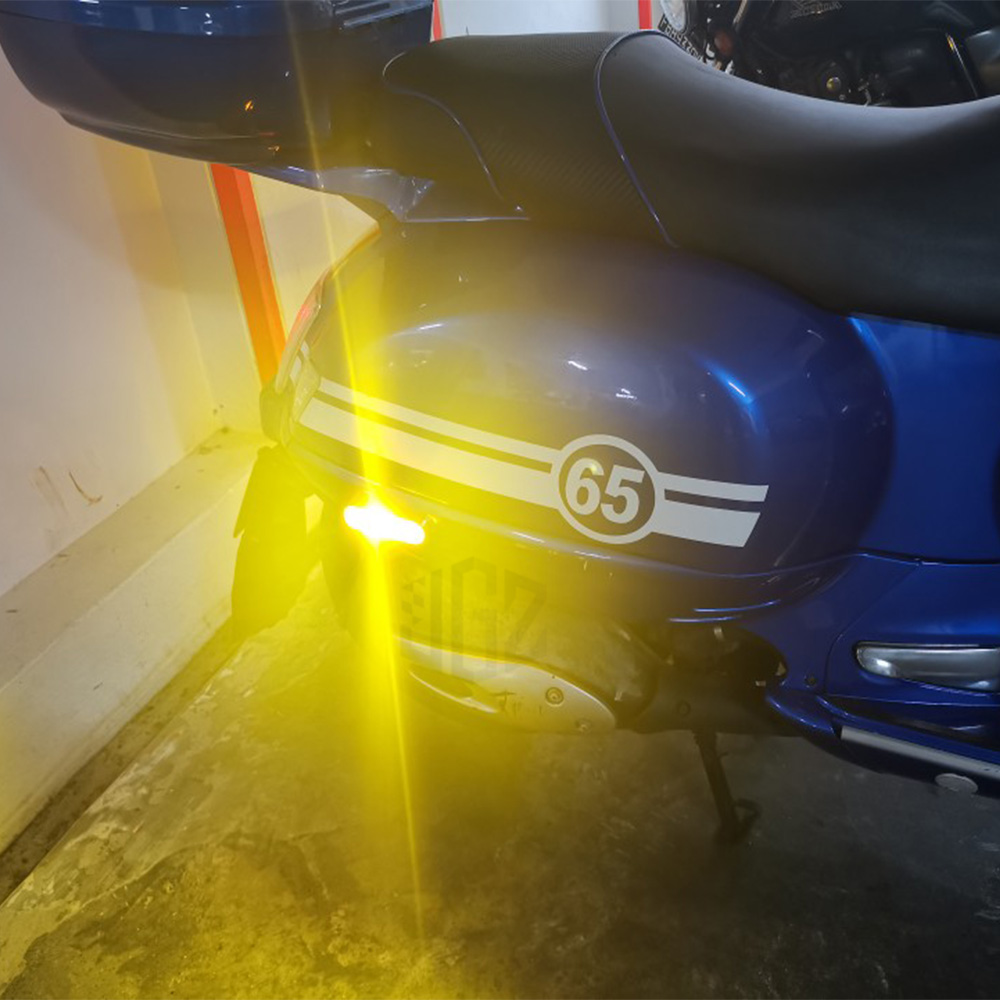 Motorcycle LED Rear Turn Signal Lights Indicator Left Right Flash Lamps Black For VESPA GTS 300 SPRINT PRIMAVERA 150 Accessories