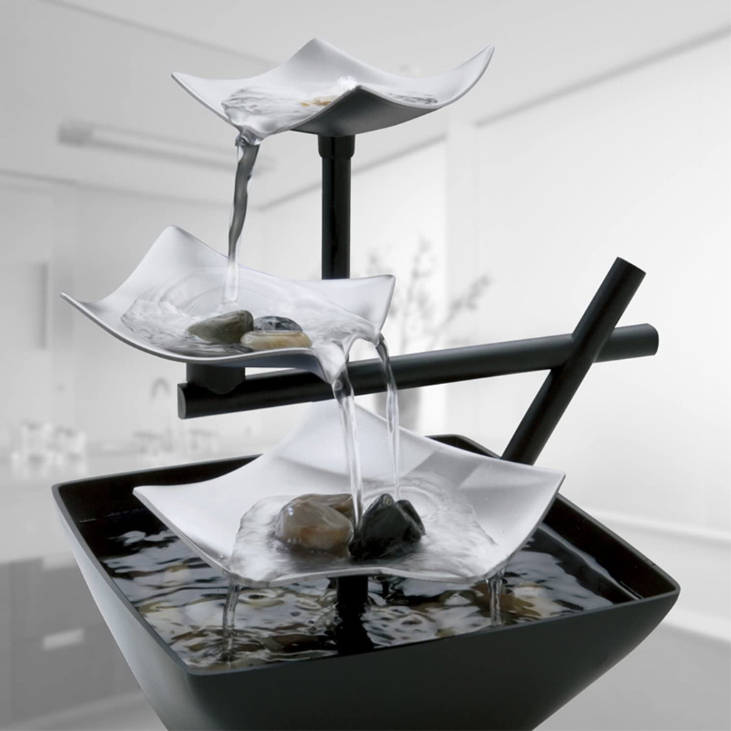 Water Fountain Desktop Relaxation Indoor Fountain Waterfall Feng Shui Desktop Decor Ornaments