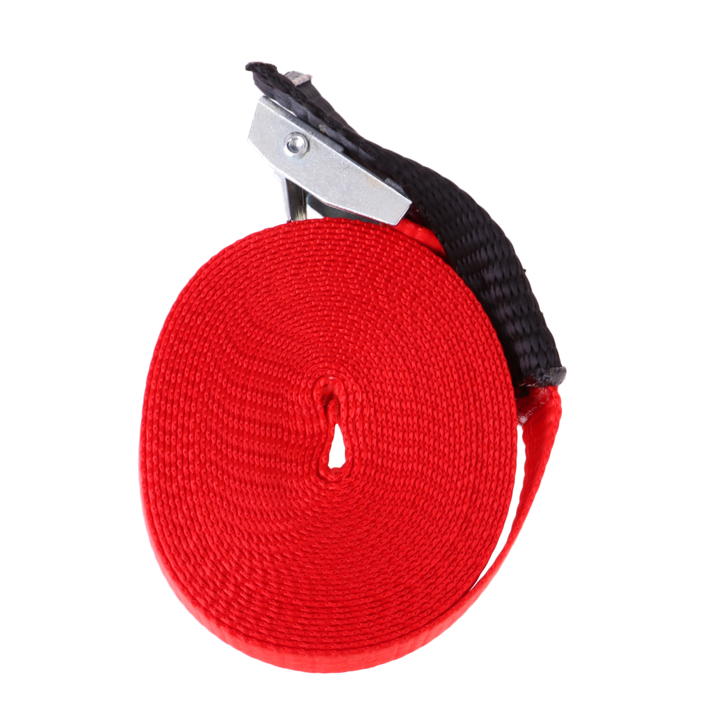 Heavy Duty Polyester Tie Down Strap with Metal Cam Buckle for Kayak Canoe Boat Surfboard Trailers - Choose Size & Color