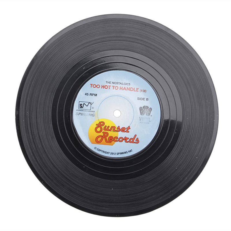 Title 1, Fashion Vinyl Silicone Record Retro Type Drink ...