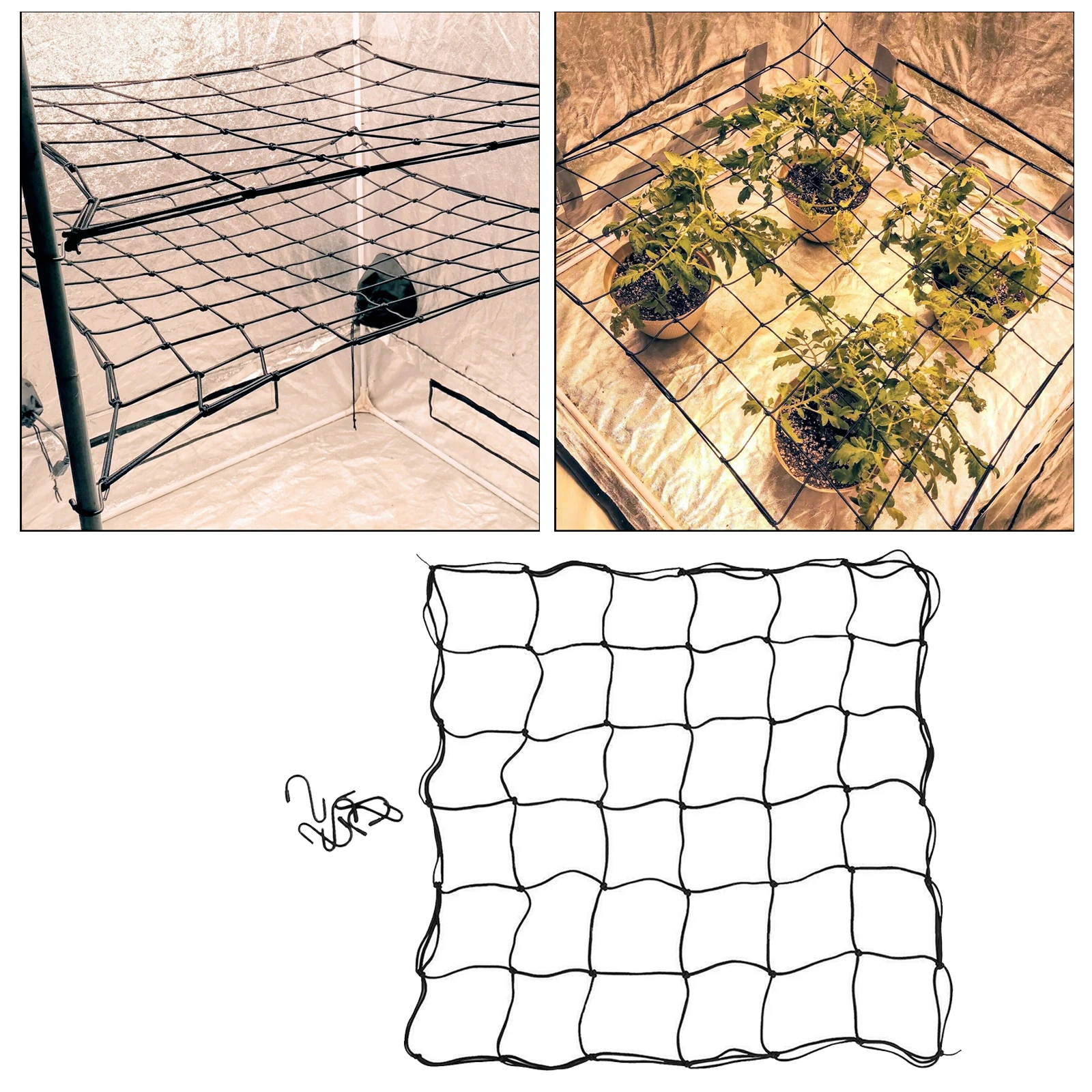 Grow Tent Netting Plant Elastic Garden Grow Tent Trellis Net For Indoor Vegetable Plants Garden Supplies