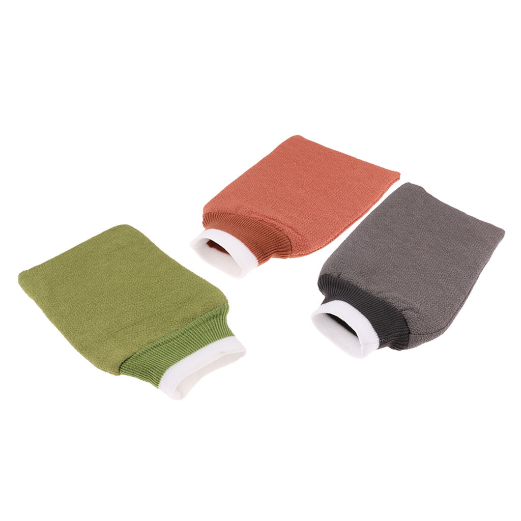 Exfoliating Gloves Shower Scrubbing Bath Mitts Back Scrubber, Suit for Women Men Kids, Deep Cleaning Tool