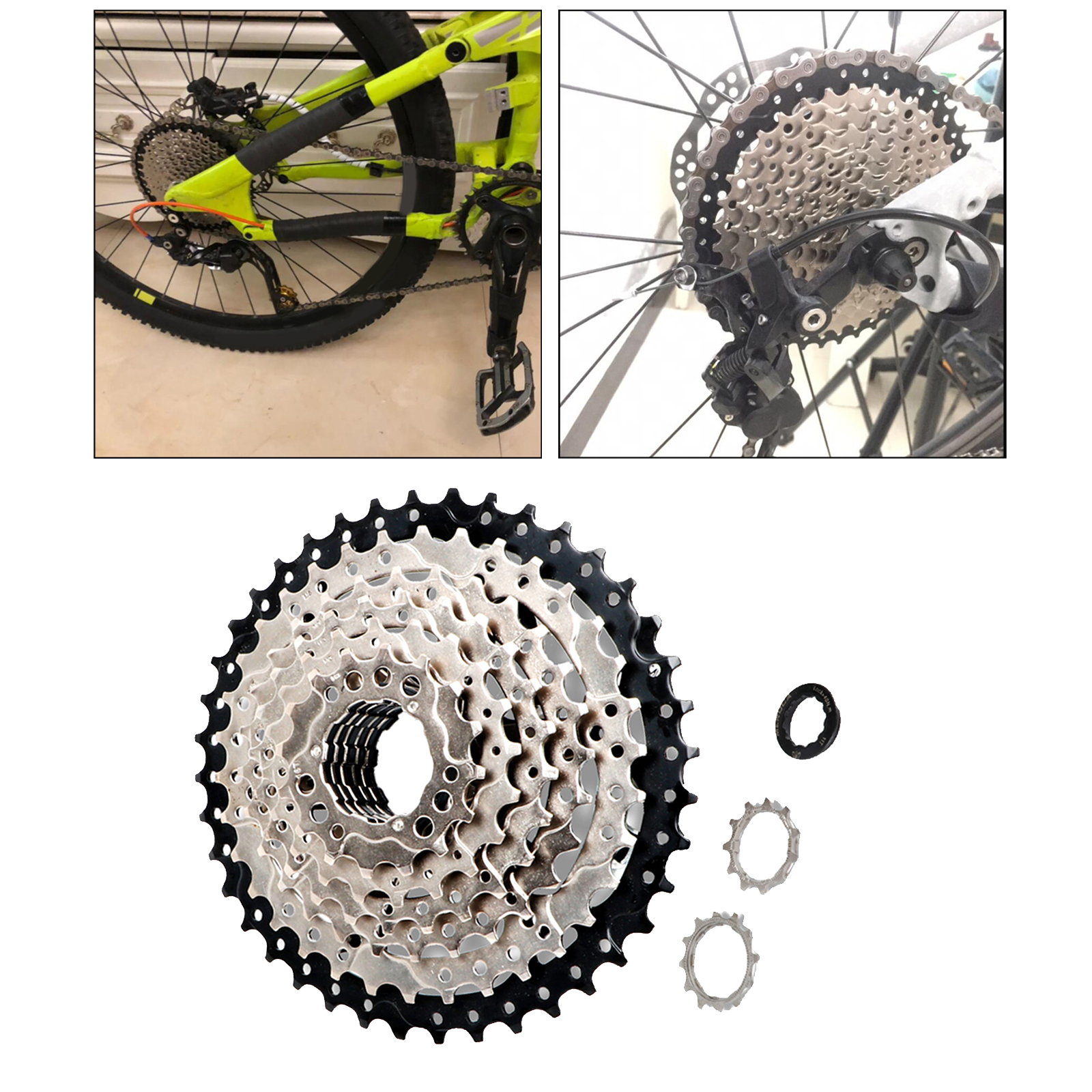 Mountain Bike Cassette Freewheel 8S 9S 10S 11S 12S 11-32T/36T/40T/42T/46T/50T - Easy Installation, High Performance, Smooth