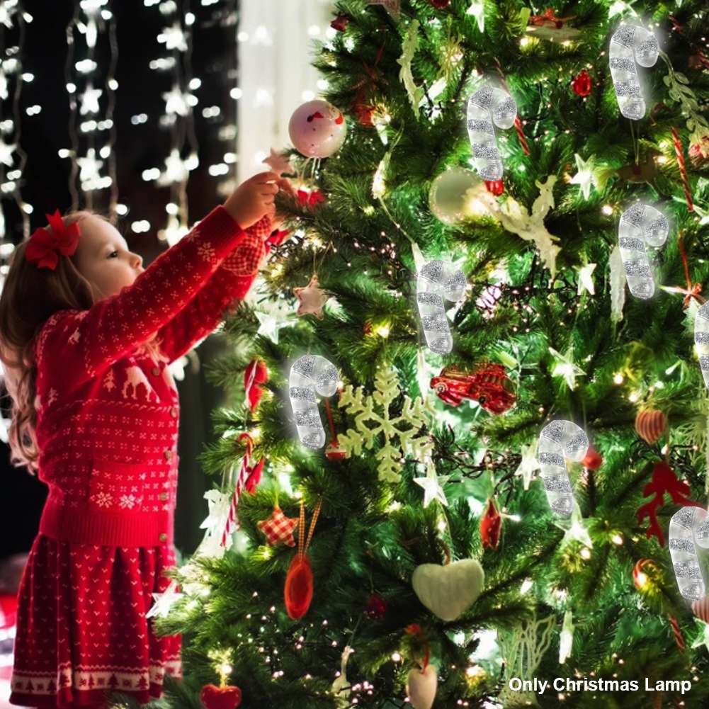 Festival de Fadas Alimentado por Bateria Luz da Corda Fácil Instalar Muleta Candy Cane Pendurado Interior Plástico Férias Decoração Natal Led 5 Luz da corda fácil instalar muleta led