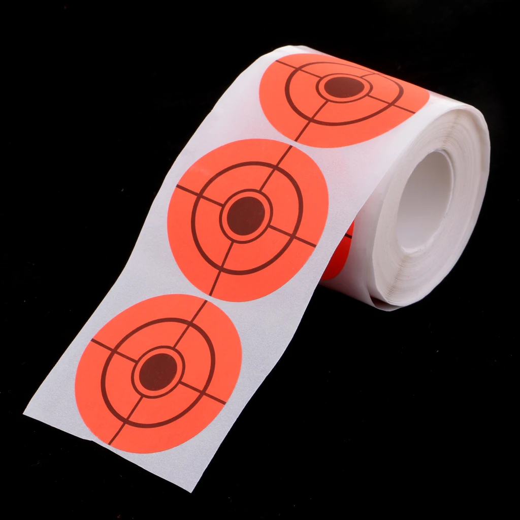 250pcs/roll Self Adhesive Shooting Practice Target Paper Stickers Diameter 5cm