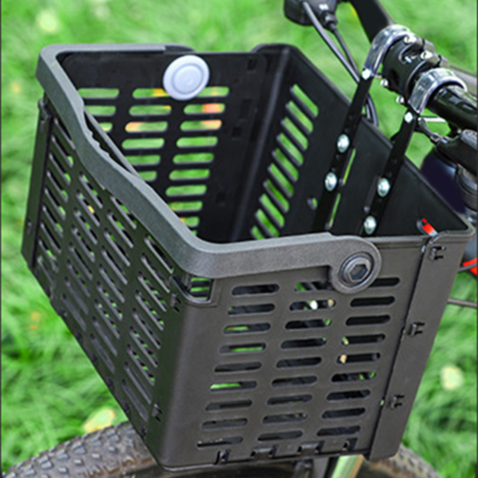 1pc Sturdy Useful Durable Practical Bike Front Basket Electric Bike Basket Bike Storage Holder Bike Accessory