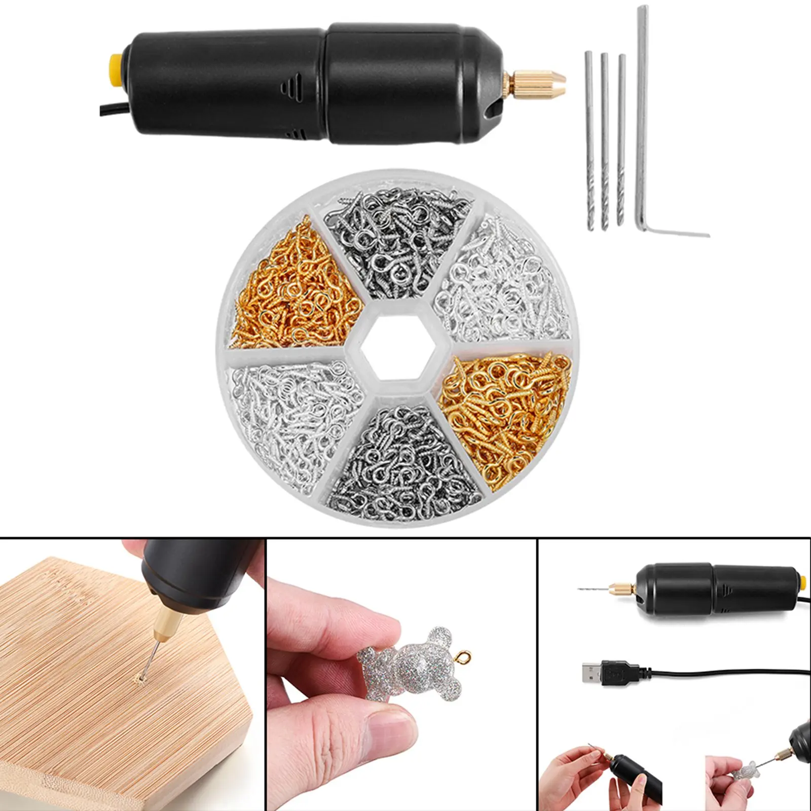 Mini Cordless Hand Drill Rotary Tool Kit Multi-Purpose for Jewelry Drilling Etching Engraving DIY Crafts