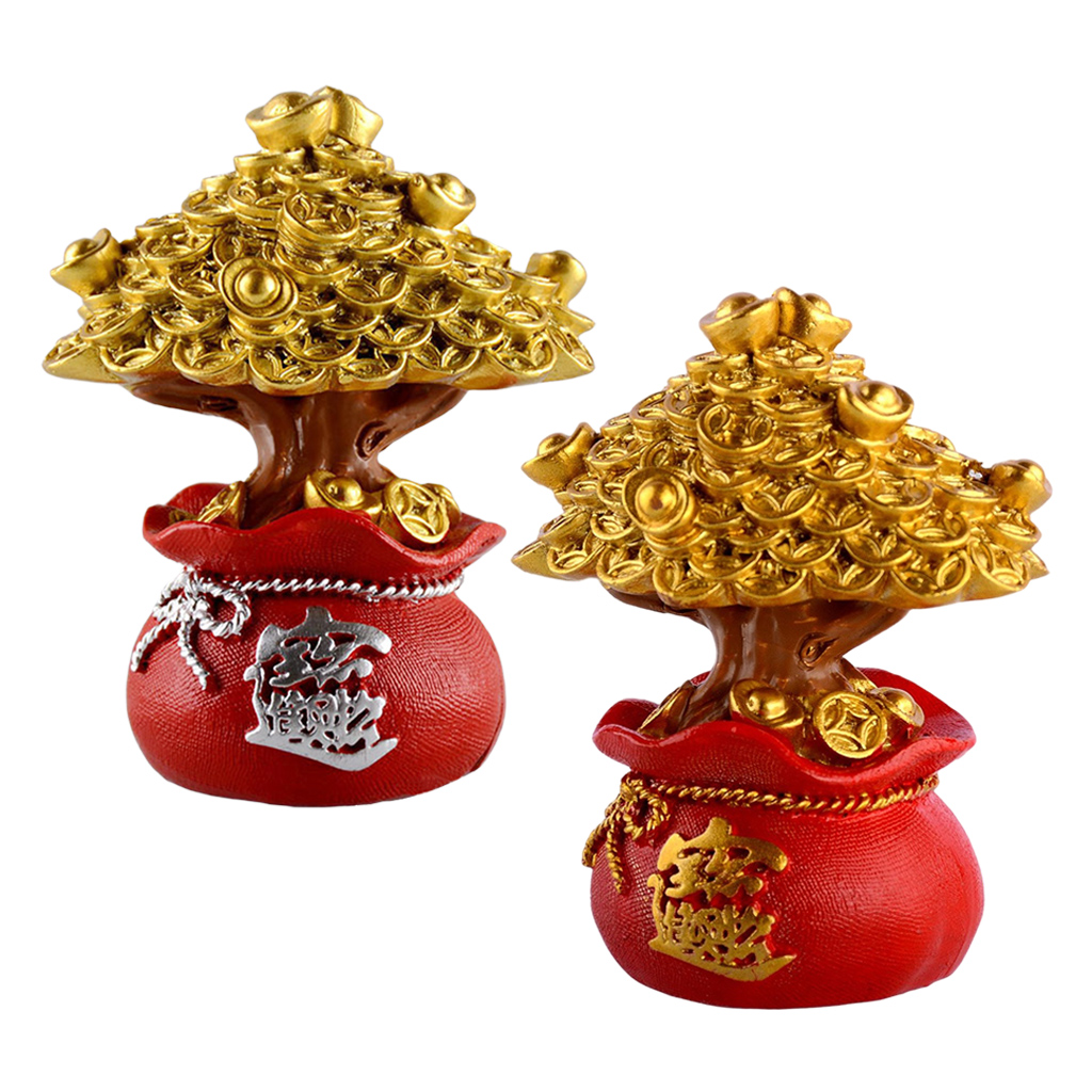 Money Tree Ornament ortune Trees Feng Shui Shop Car LUCKY Wealth Gift