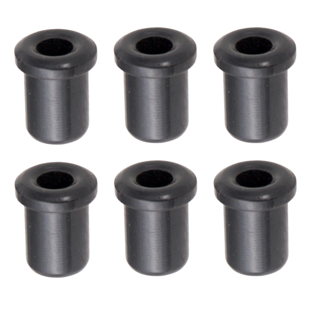 Tooyful 6PCS Guitar String Mounting Ferrules Through Body Bushing for Electric Guitar Black