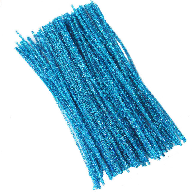 100 Pcs/pack Kawaii Glitter Colorful Twisted Wire Sticks DIY Soft Handmade  Felt Strip Sticks Kids Educational DIY Craft Toys