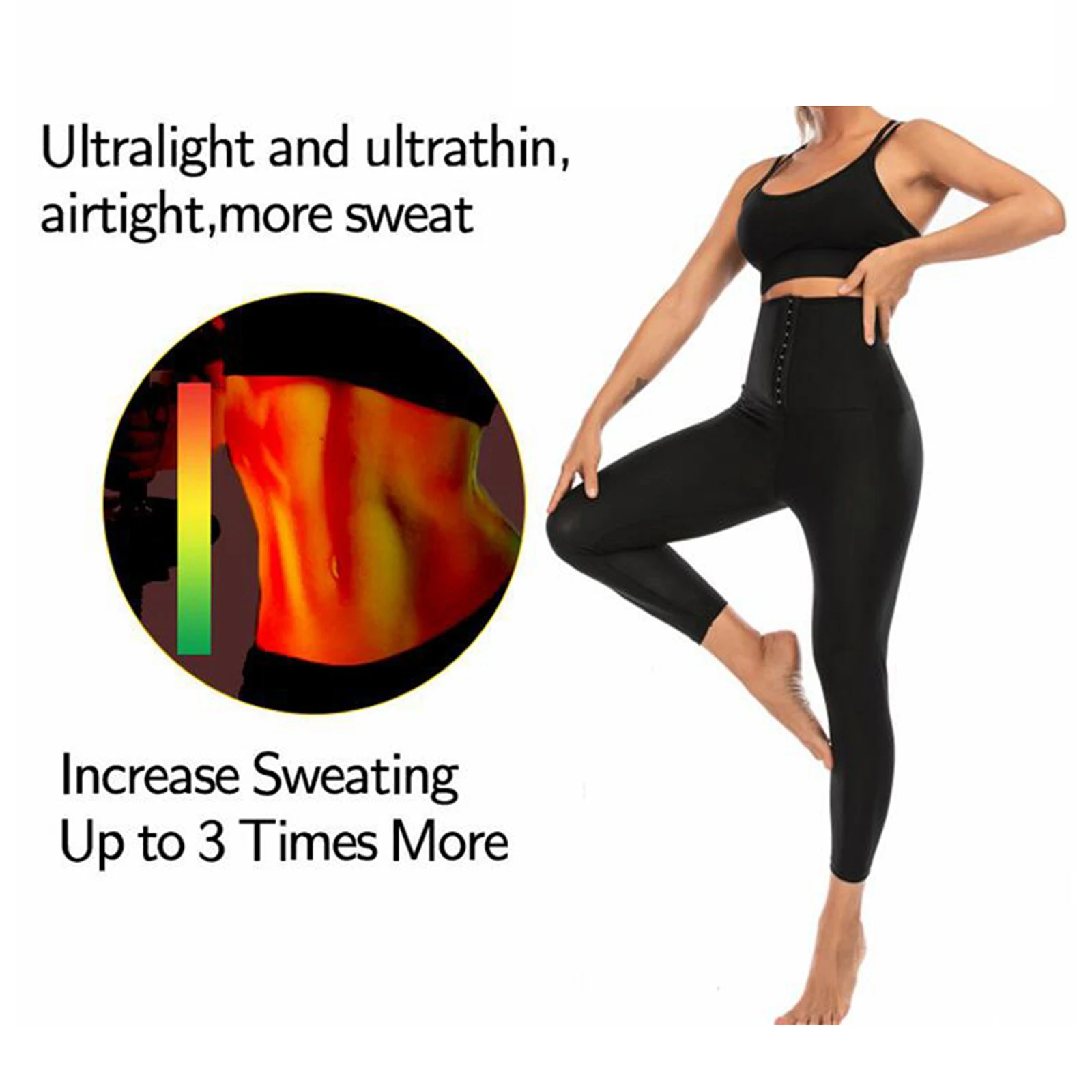 Women Sauna Pants Slimming Sweat Body Shaper Gym Fitness Weight Loss Hot Thermo Sweat Fat Burner Training Sports Shorts Pants