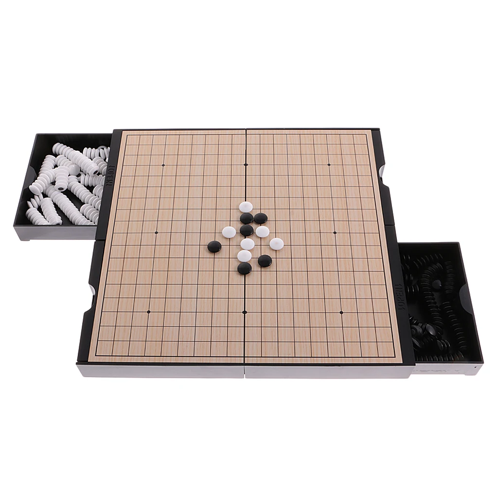 2 in 1 Portable Magnetic WeiQi Gobang Game Checkers And Chinese