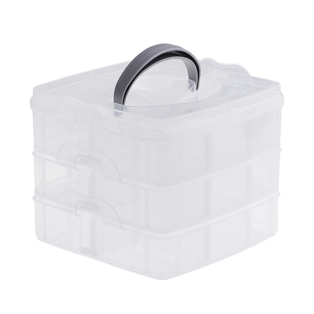 Storage box, transparent, stackable, made of plastic / plastic