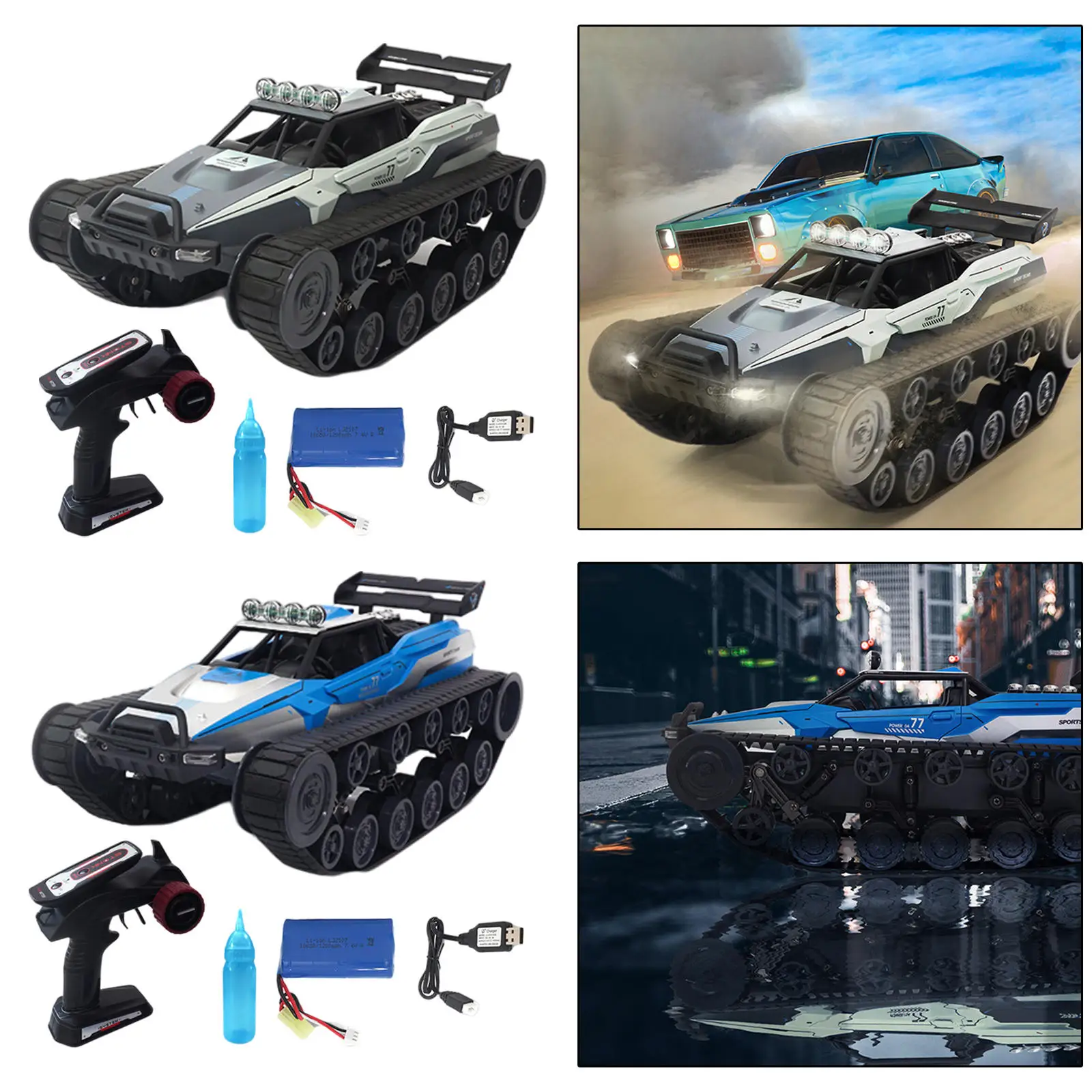 Remote Control Tank, 20 Minutes Playing Time 1:12 360 Rotating Car Racing Hobby Boys