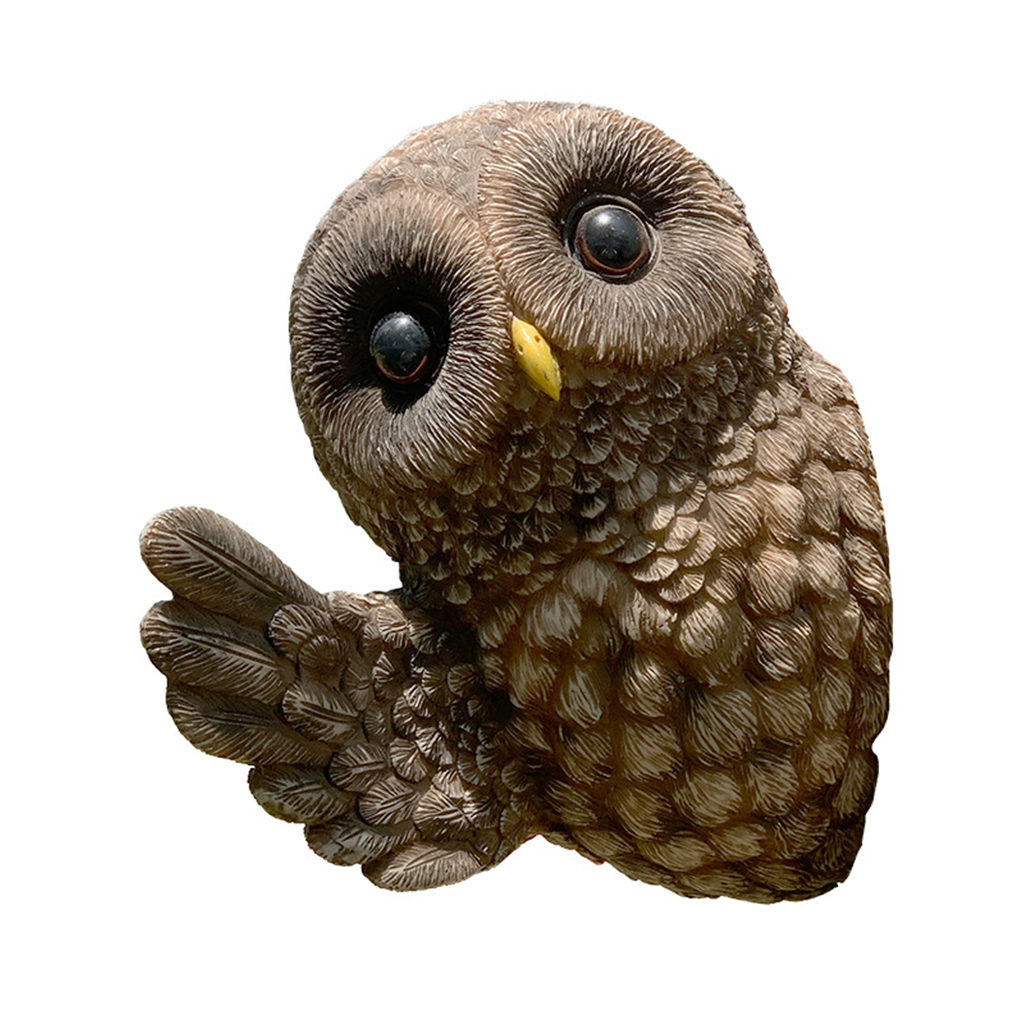 Garden Decor Tree Hugger Outdoor Tree Decorative Animal Sculpture Garden Decoration Owl Ornament Christmas Gifts