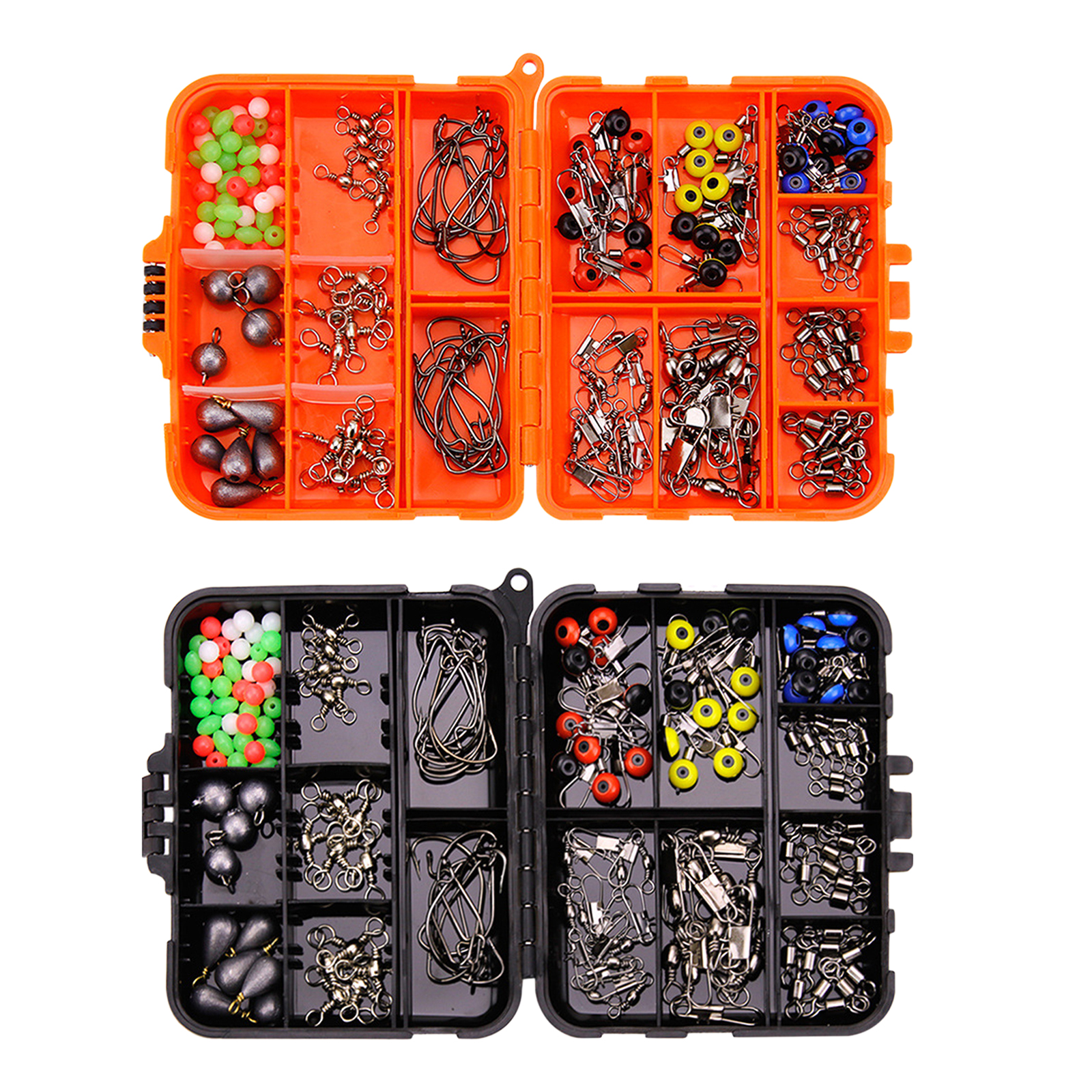 165x Carp Fishing Tackles Lead Sinker Stop Beads Barrel Triple Hooks Barrel