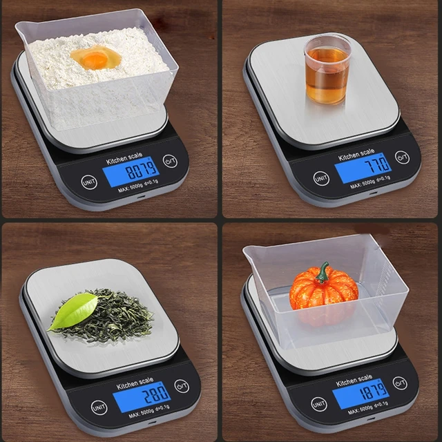Rechargeable Food Scale Digital Weight Grams & oz Waterproof Sleek