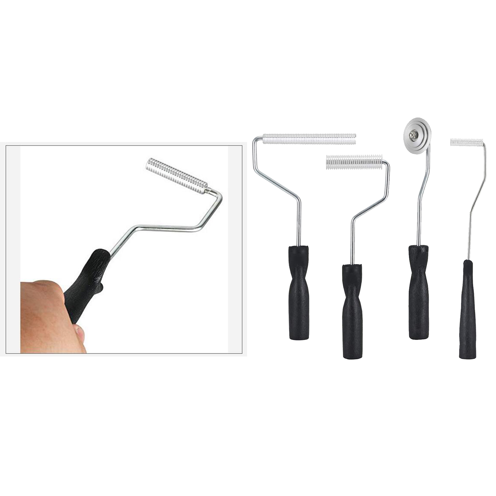 4pcs Fiberglass Roller Tools Kit Bubble Paddle Tool for Tub Shower Repair