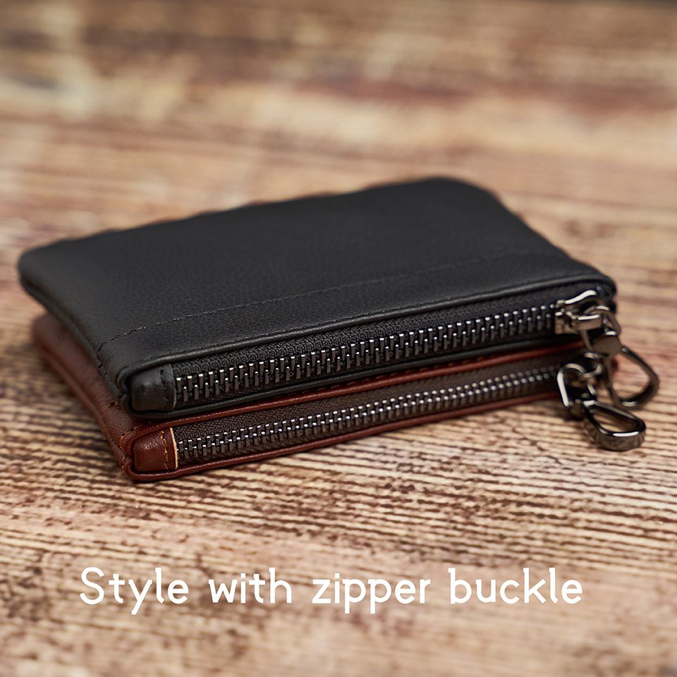 NUPUGOO 2021 Kleine Geldbörse Aus Echtem Leder Mini Karte Brieftasche Männer Frauen Casual Kleine Tasche Zipper Tasche Schlüssel Halter Geld taschen – Detail 15