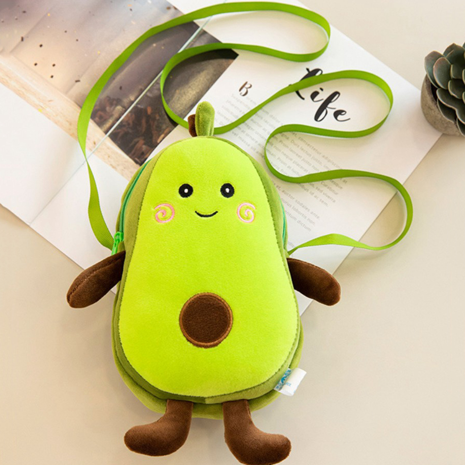 Girls Avocado Shape Shoulder Messenger Bag Tote Messenger Satchel