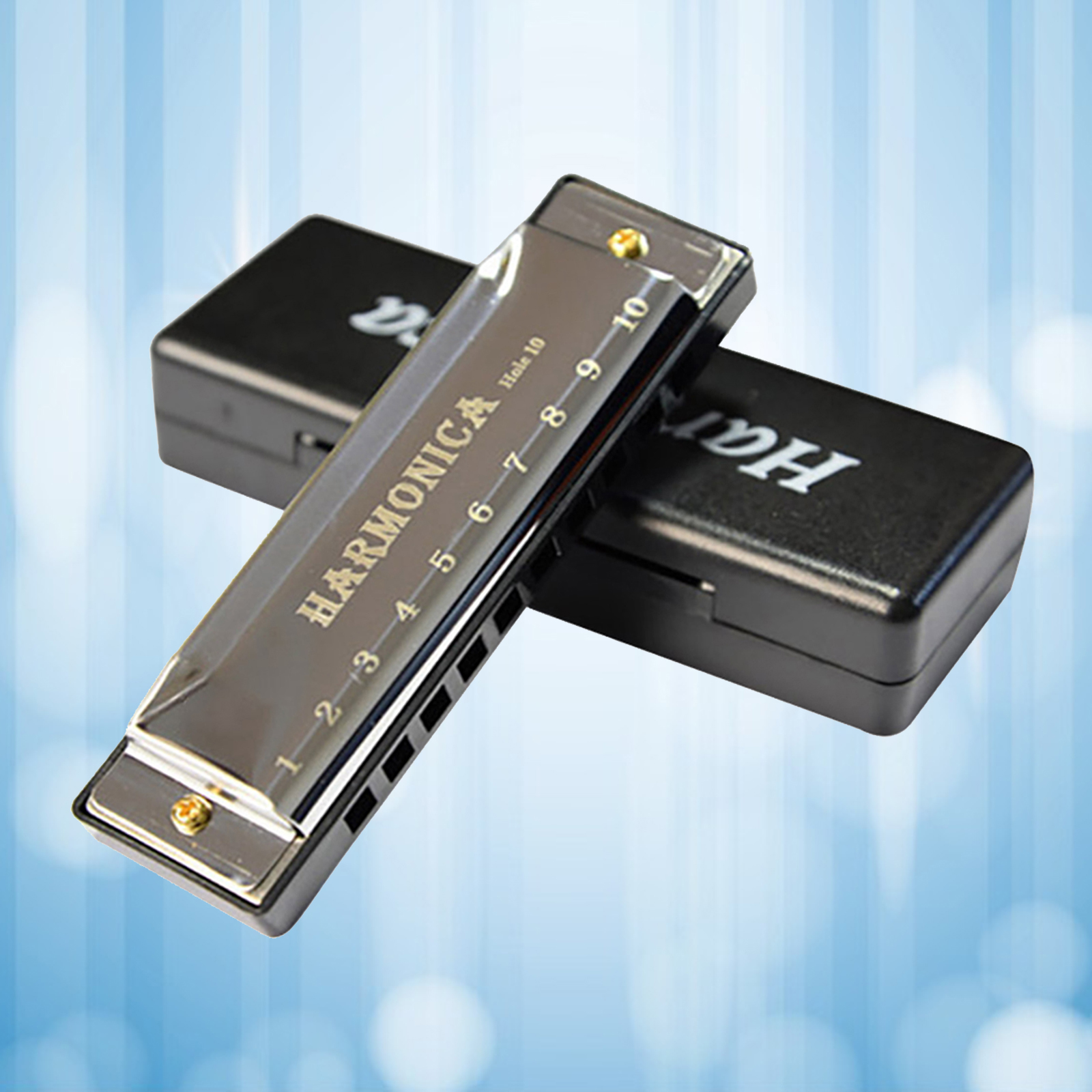 10 Holes Key of C Blues Harmonica Musical Instrument Educational Toy With Case Kids Instruments Harp Violin Learning Blues