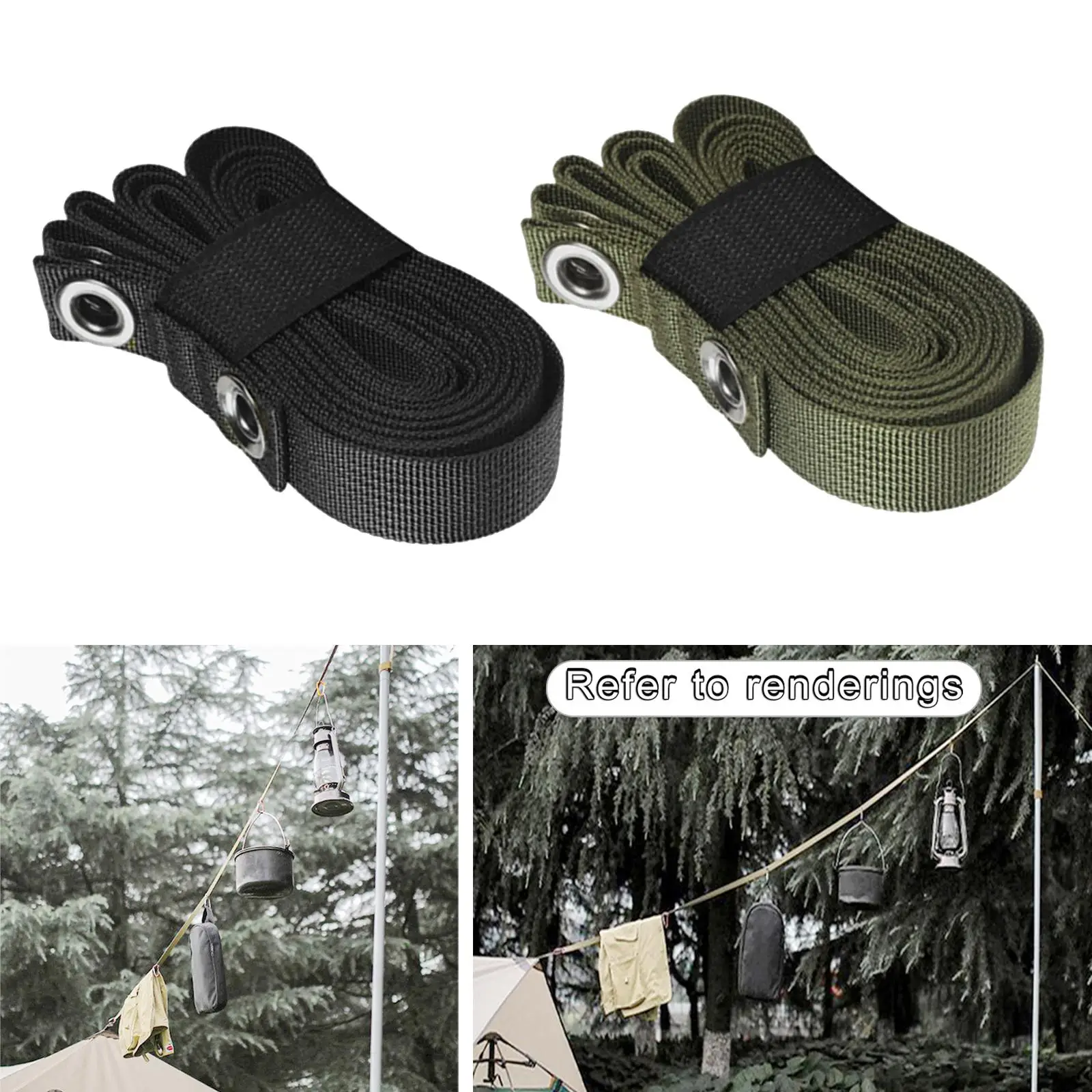 Portable Tent Canopy Lanyard Outdoor Camping Equipment Travel Hanging Rope Hanger Organiser Clothesline