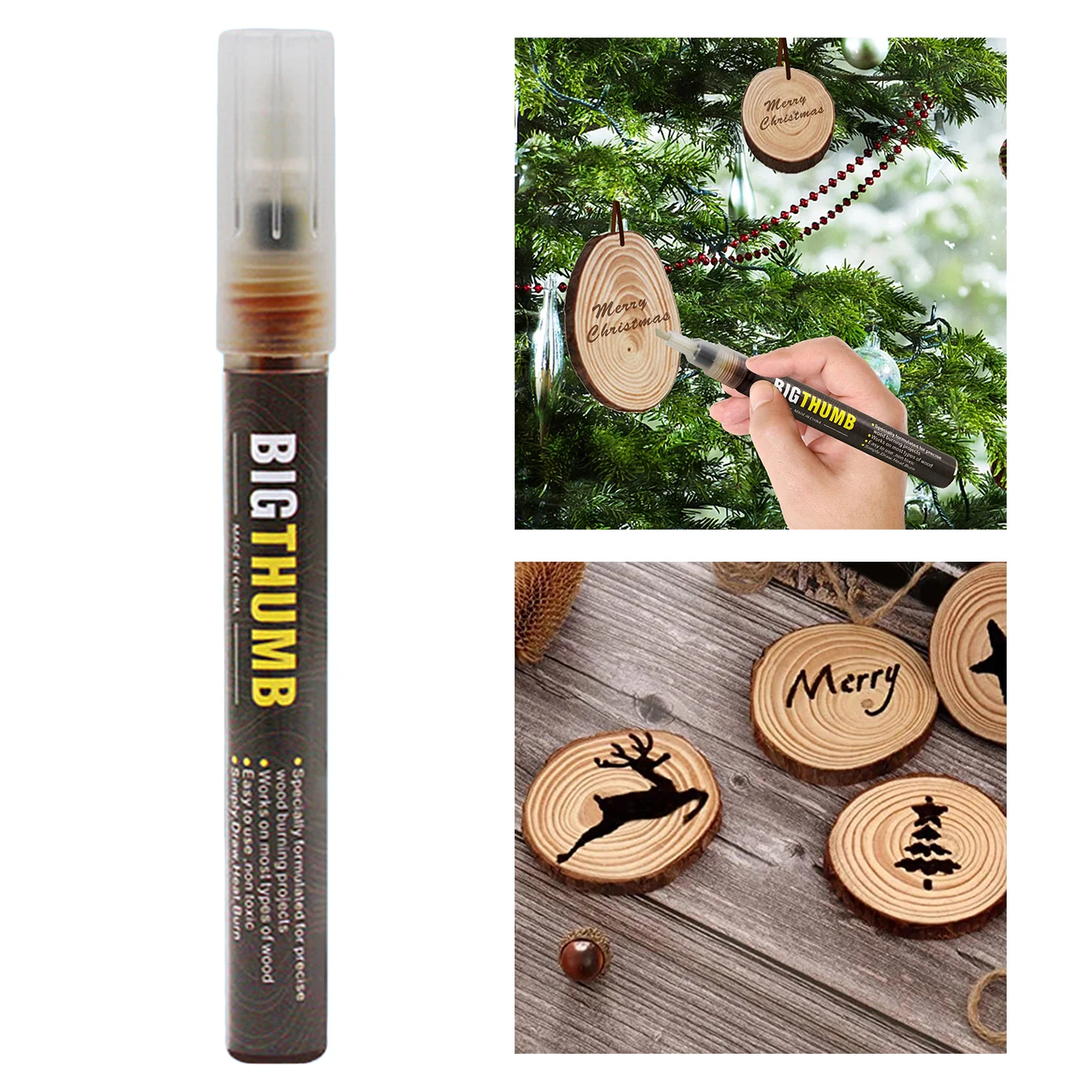 Wood Burning Pen Scorch Burned Marker Pyrography Pens for DIY Projects Wood Painting Tool Easy Use and Safe