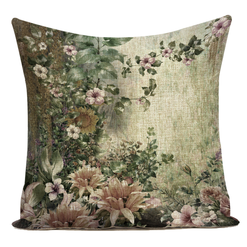Dekorative Kissen Fall Pflanze Blume Sofa Hause Kissen Kissen Abdeckung für Wohnzimmer Almofadas Hause Dekoration – Detail 8