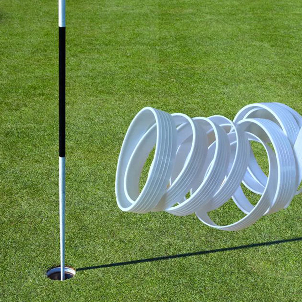 White Golf Putting Green Hole Cup Ring Outdoor Sports Equipment 108mm Dia