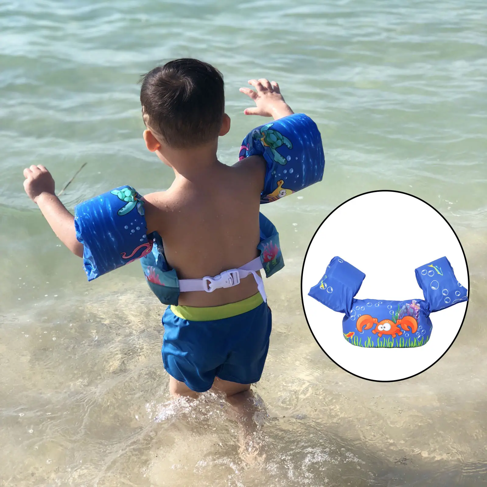 Cartoon Kids Swim Vest Learn Swimming Training Swim Aid Floats for Age 2-8