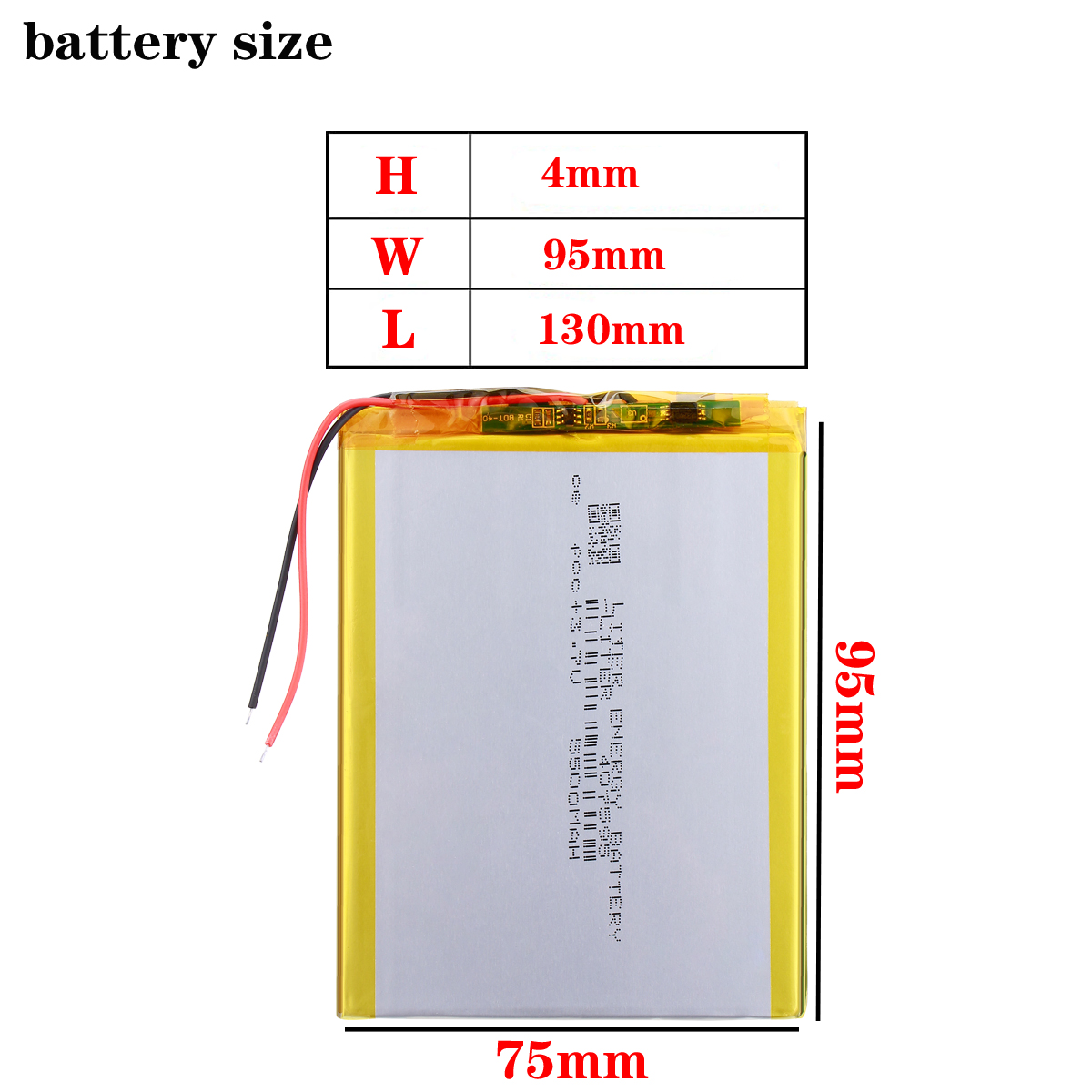 PC Li-ion, Alta Qualidade, 407595, 3.7V, 5500mAh, 7 