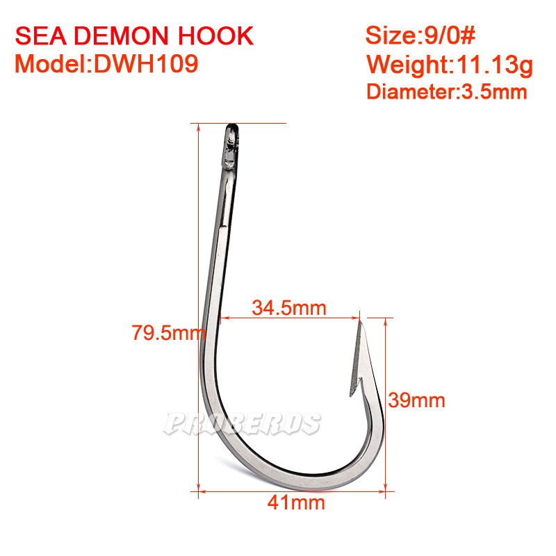 5 Teile/los Stacheldraht Kreis Haken Tackle Set Angelhaken Tiefe Meer Boot Angeln Meer Angeln Edelstahl Haken, stacheldraht Thunfisch Jig Haken – Detail 4