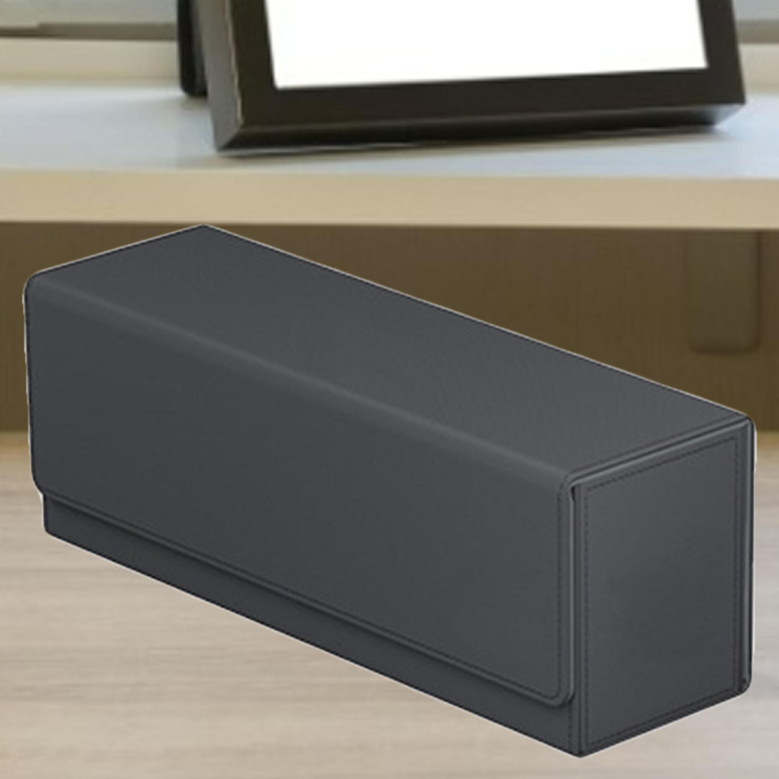 2x400 CARD CASE + Divider-Trading Card Deck Box 310x95x115mm Grey