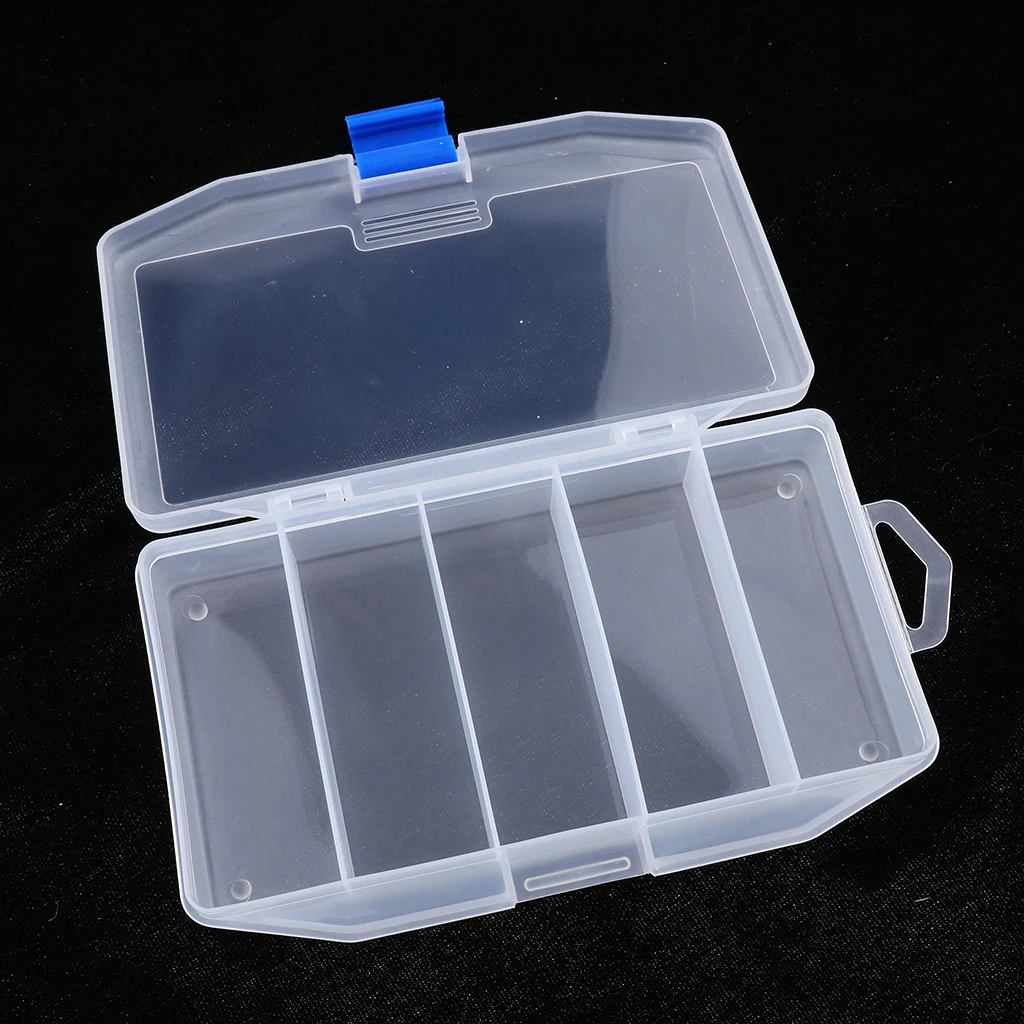 5 Compartments Boxes Suits for Fishing Lures Hooks Accessories & Small Jewelries/Buttons Waterproof Plastic Storage Cases