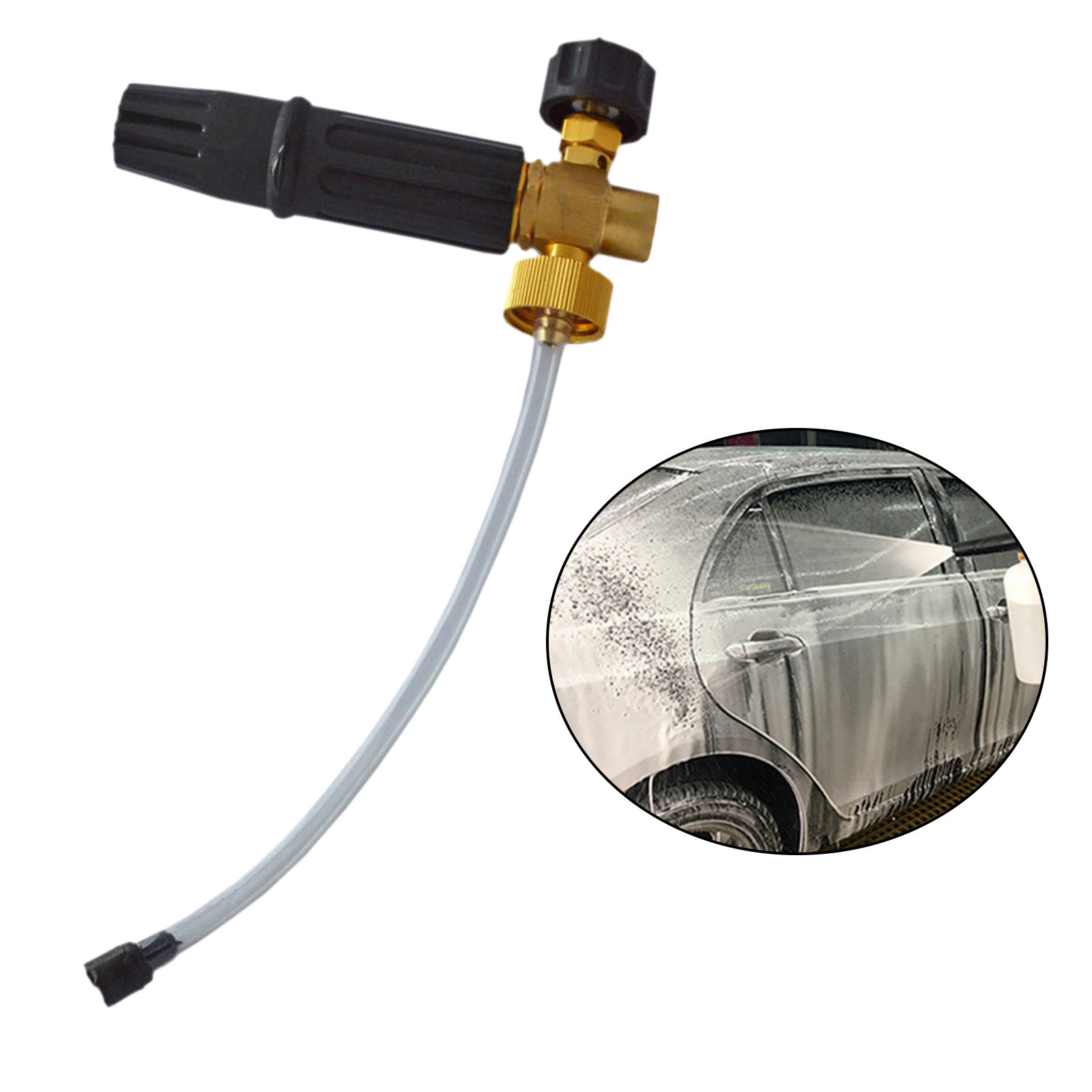 Brass Pressure Washer Jet Washer Foam Nozzle with 1/4
