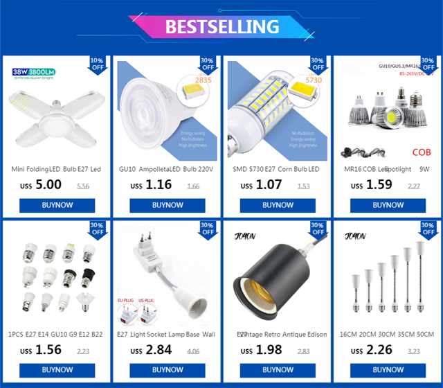 2 Adaptateurs E27 DiCUNO - Rallonge Ampoule 27.5cm, Pliable 360° - Pour Luminaires Encastrés, Max 200W