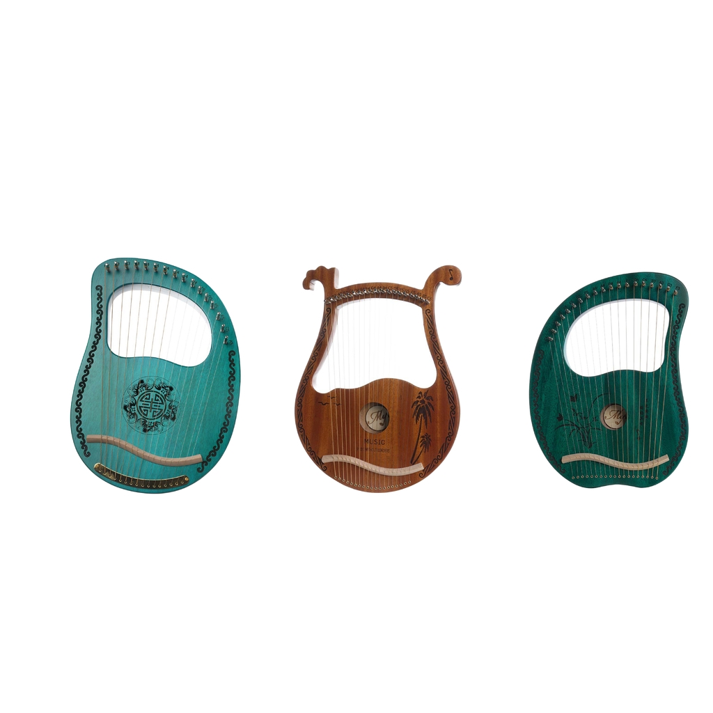 Lyre Harp Mahogany with Adjustable Wrench New Year's Gift for Music Lovers Child