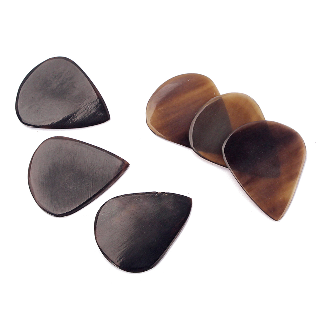 10 Pieces Buffalo Horn Guitar Picks for Bass Mandolin Banjo 0.8--1.2mm