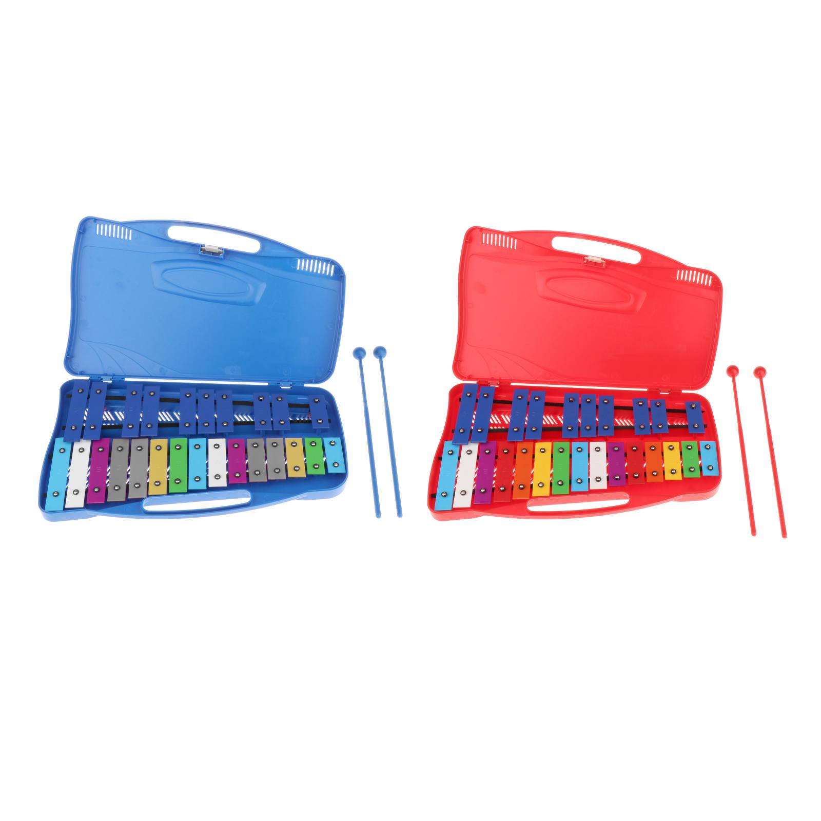 Colorful 25 Notes Glockenspiel Xylophone Percussion Rhythm Musical Educational Teaching Instrument Toy for Kids Training