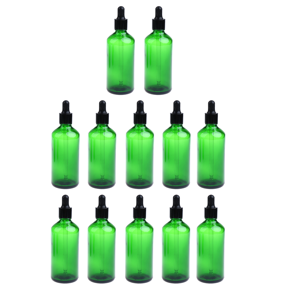 Pack of 12, Glass Dropper Bottles for Essential Oil (1 oz / 30ml)  Empty